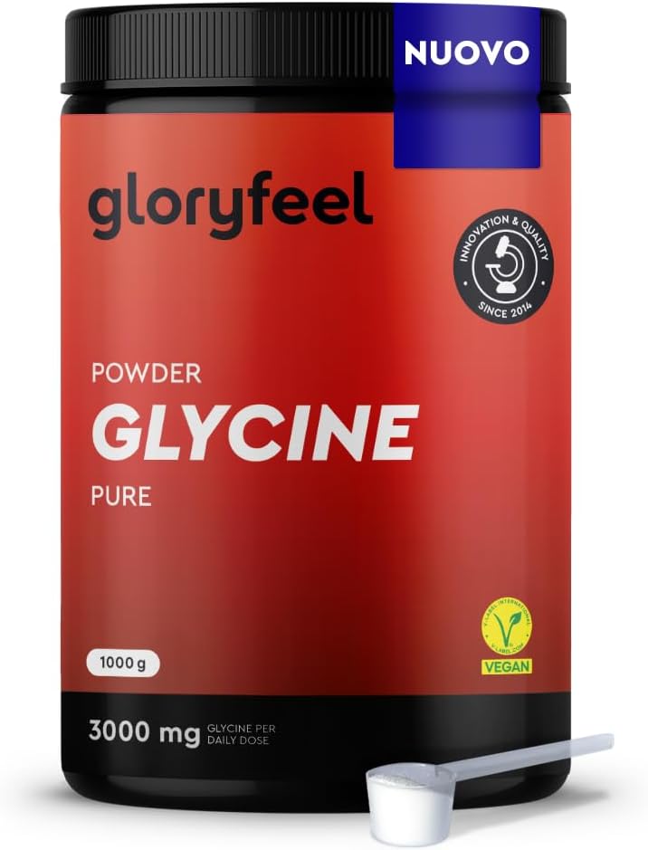 Detalle de Gloryfeel Glicina in Polvere 1 kg 3000 mg al giorno