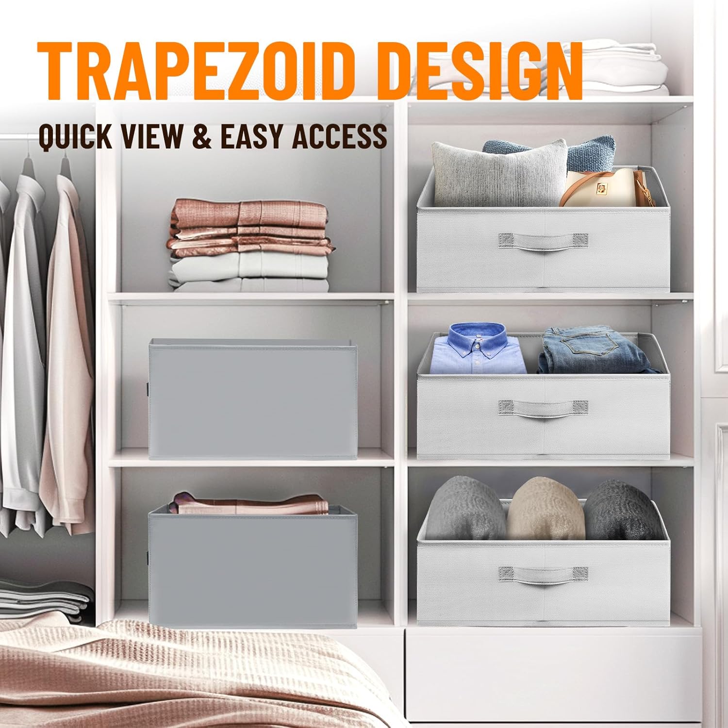 Detalle 2 de Criusia Closet Organizers Bins 4 Pack for Storage