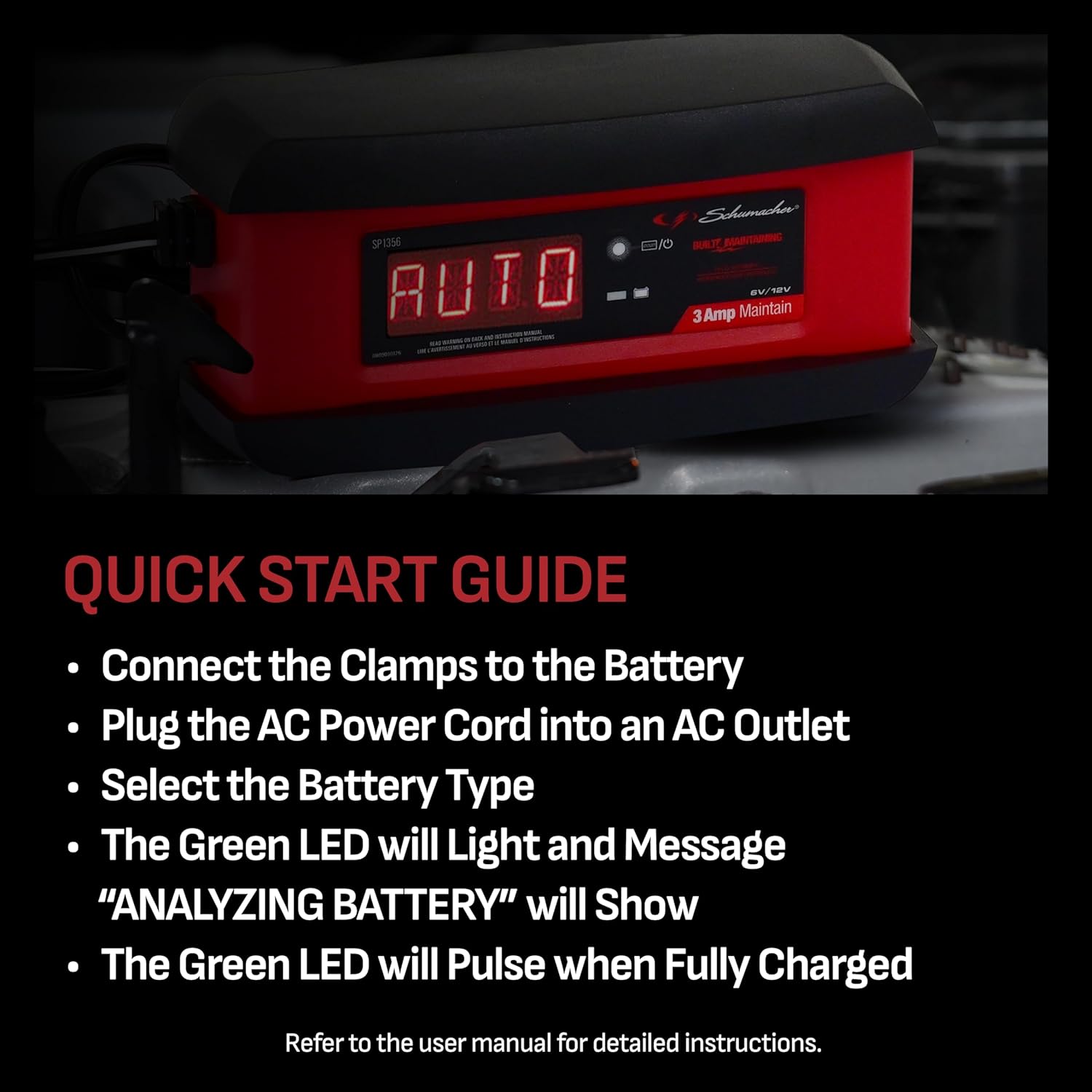 Detalle de Schumacher SP1297 3A Battery Charger
