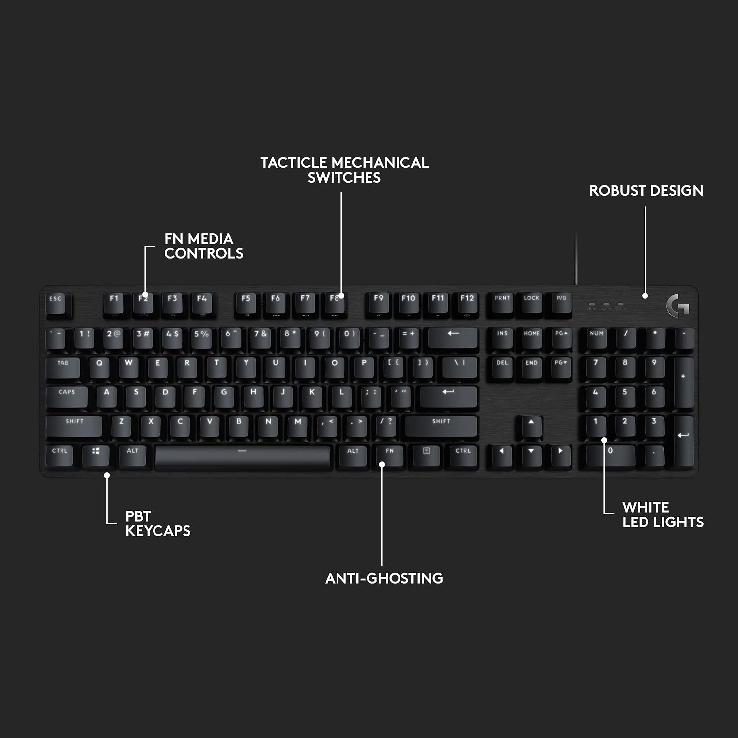 Thumbnail 6 de Logitech G413 SE Full-Size Mechanical Gaming Keyboard – Black