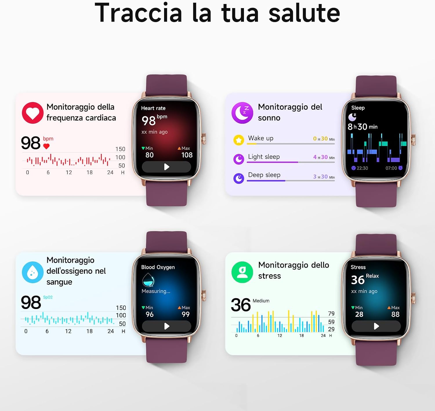Detalle 2 de Smartwatch 1,85" HD con chiamate e SpO2