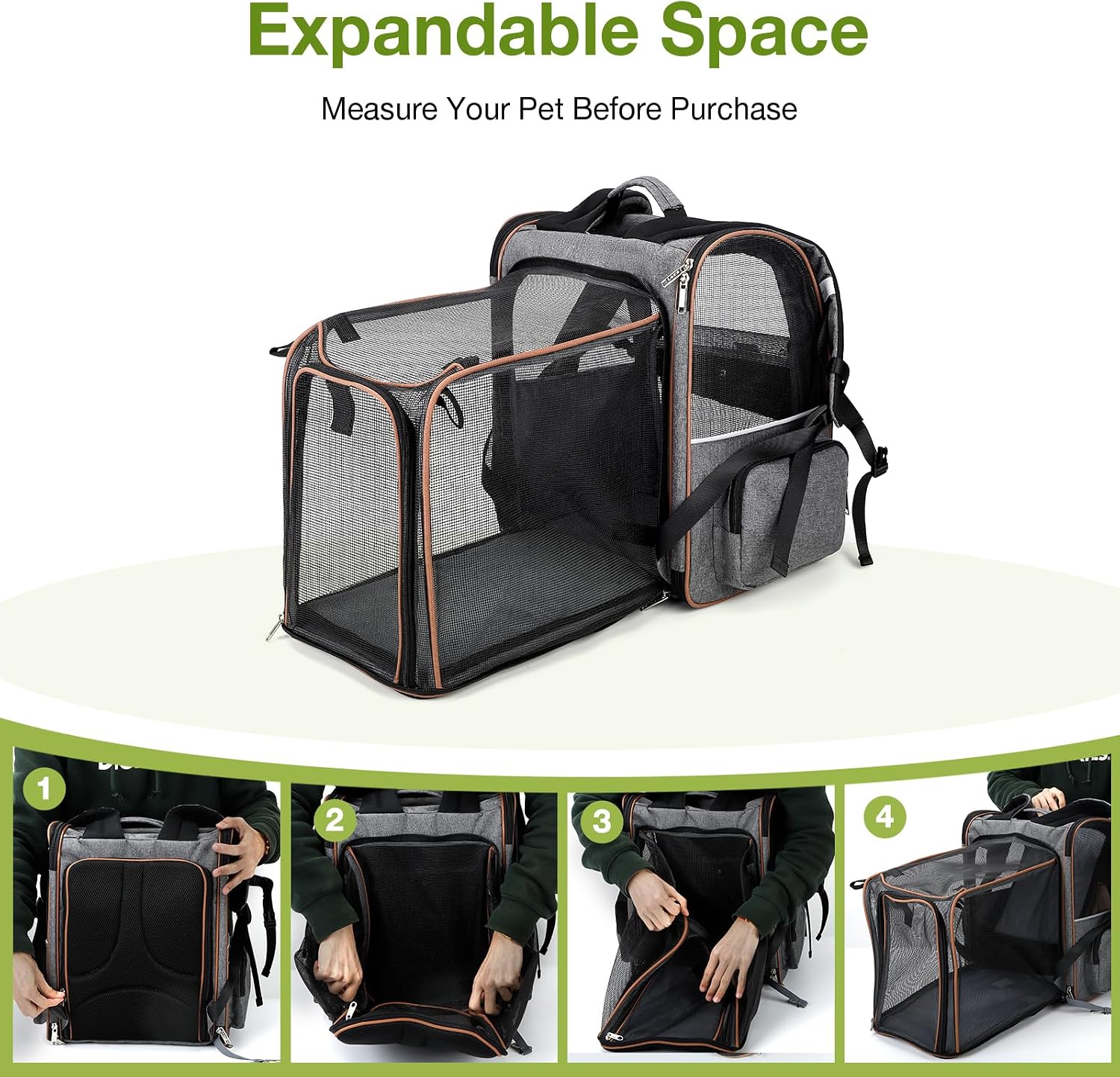 Detalle 2 de Lekesky Cat Carrier Backpack, 25 Lbs