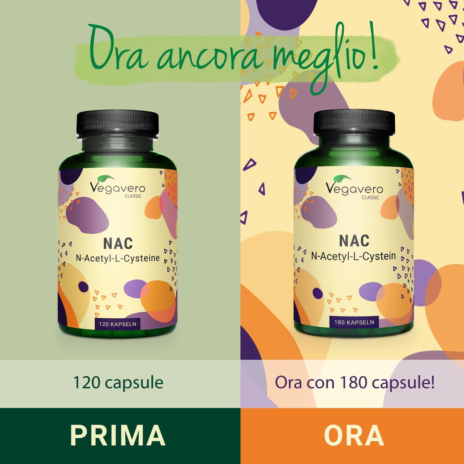 Thumbnail 1 de Vegavero NAC N‑Acetil‑Cisteina 600 mg, 180 capsule 💊