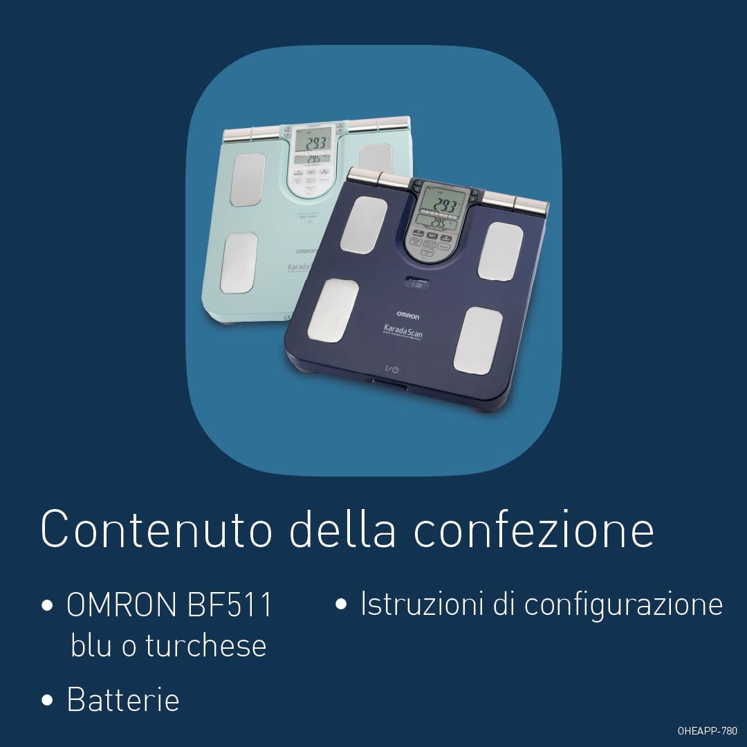 Thumbnail 6 de OMRON BF511: Bilancia analizzatore di composizione corporea con 8 sensori ad alta precisione