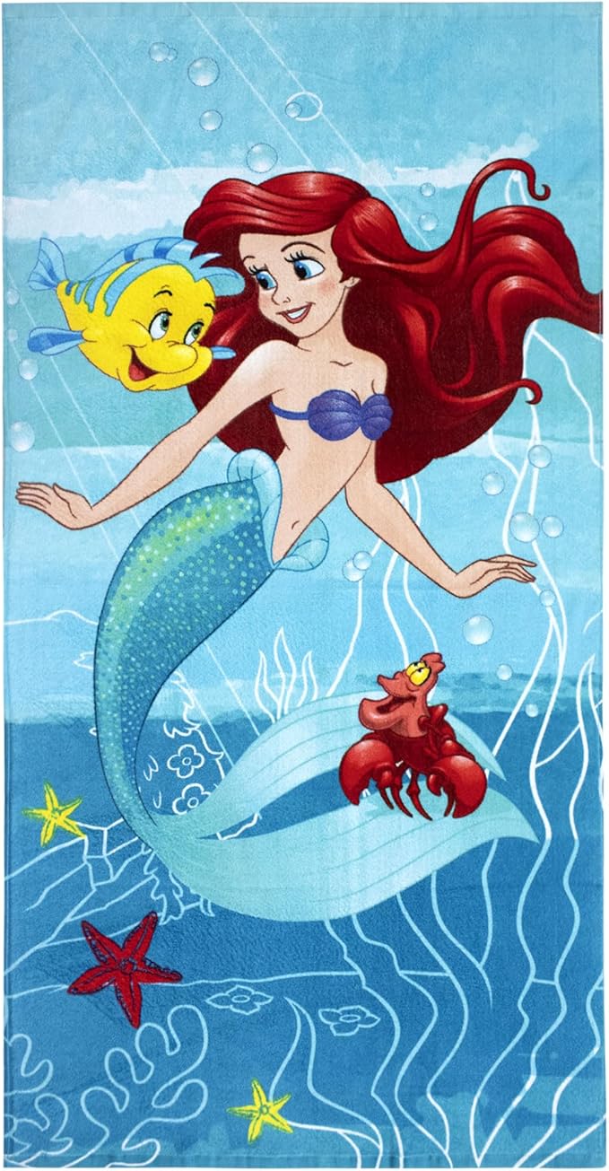Jerry Fabrics Disney Arielle Toalla de baño 70x140 cm 🧜‍♀