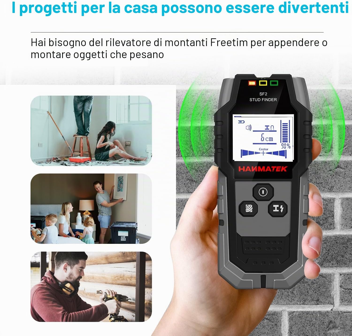 Thumbnail 6 de Rilevatore 4 in 1 SF2: Scanner da parete con LCD per metallo, legno, cavi e magnetismo