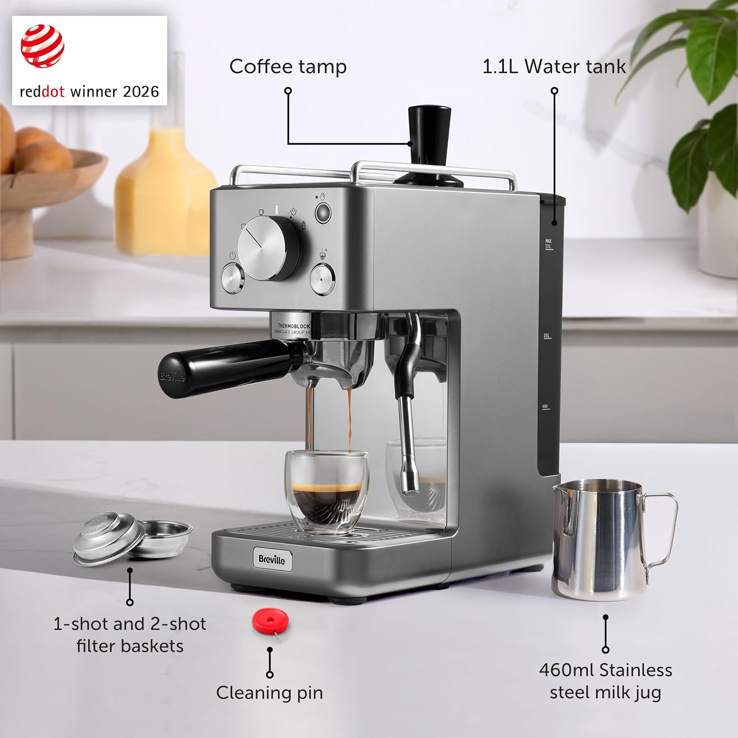 Thumbnail 6 de Breville Barista Slimline Espresso Machine with Integrated Milk Frother