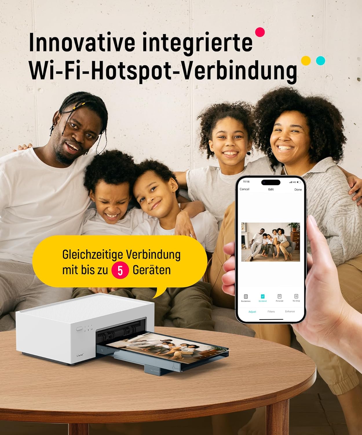 Thumbnail 2 de Liene Smartphone-Drucker 10x15 cm