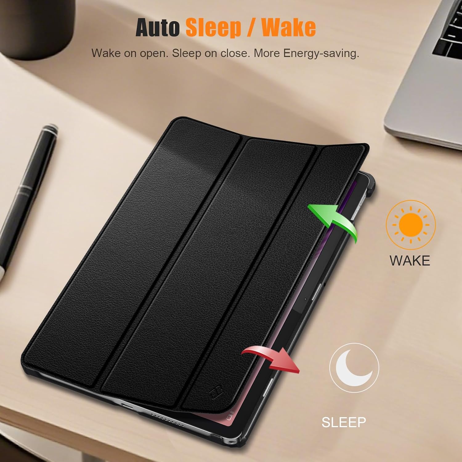 Detalle de Fintie Hülle für Lenovo Tab 10.1 Zoll 2025 (TB-311FU / TB-311XU) – ultradünn, Magnet Sleep/Wake und Ständer