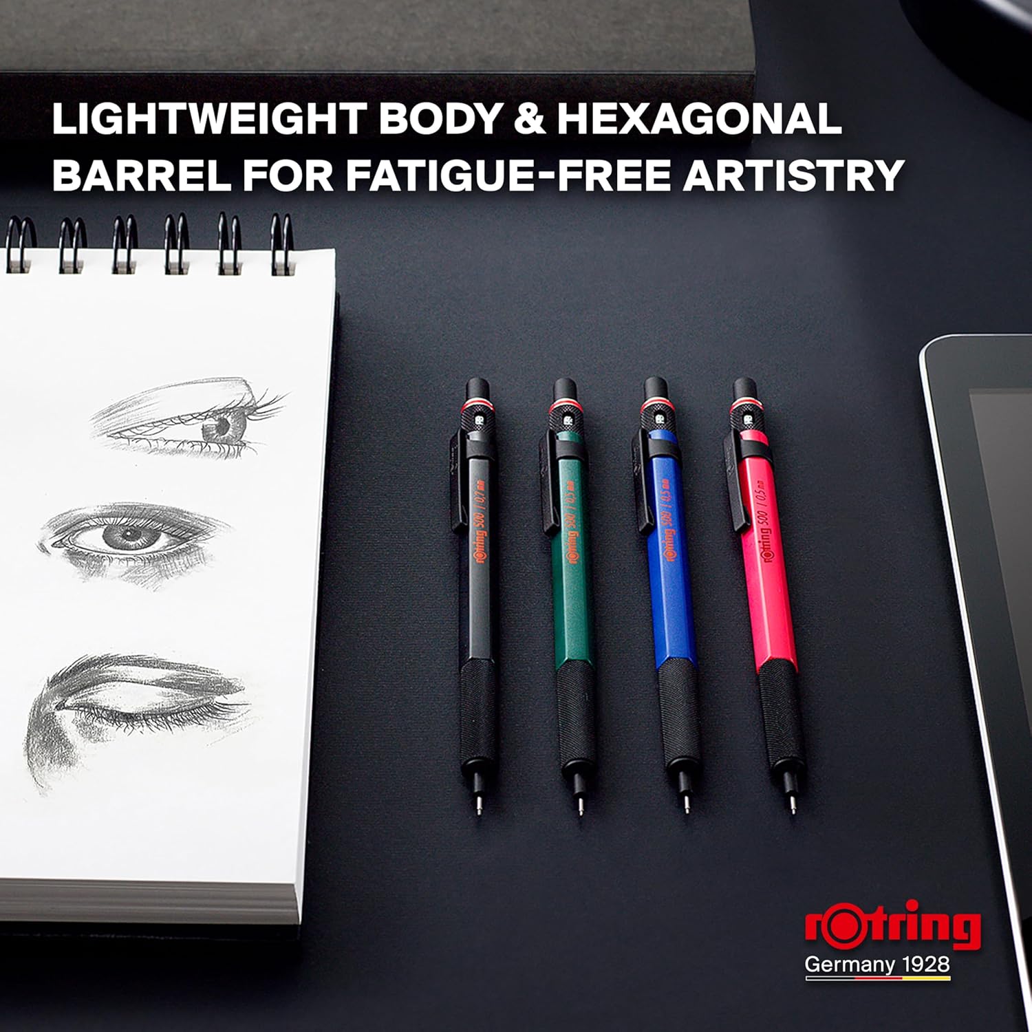 Thumbnail 1 de rOtring 500 Druckbleistift mit 0,5 mm Mine – blauer Schaft für präzises Zeichnen