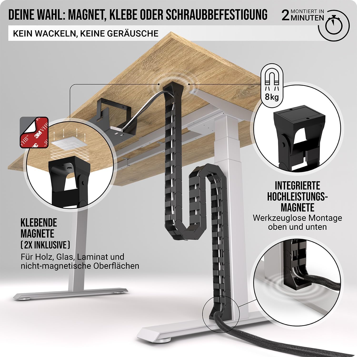 Thumbnail 2 de Kabelführung Schreibtisch Kabelkanal