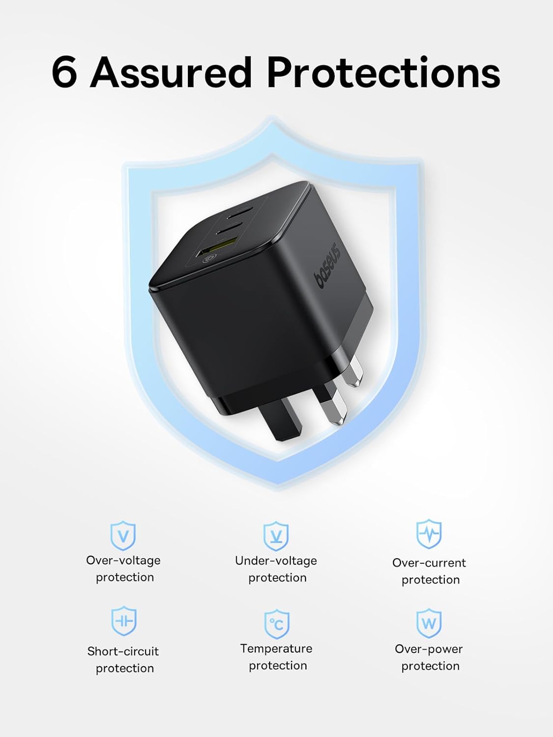 Thumbnail 5 de Baseus 65W USB‑C 3‑Port GaN Charger
