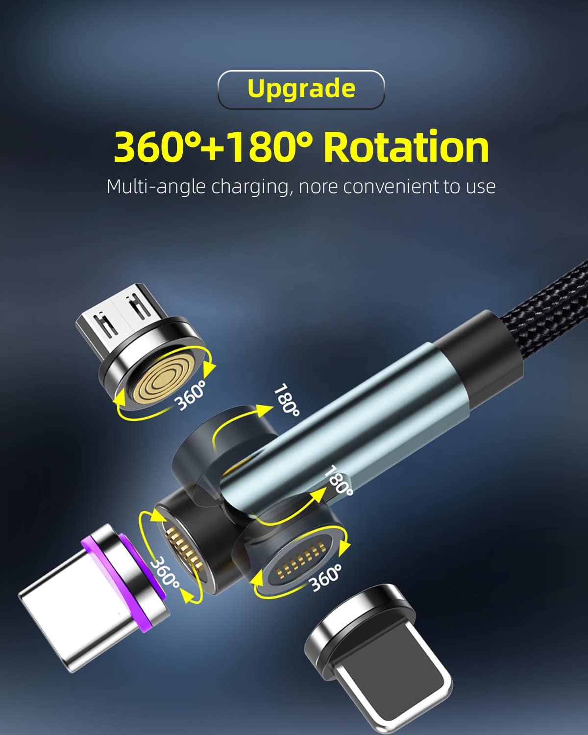 Thumbnail 1 de Kuulaa Magnetic Charging Cable 2 Pack 3A USB-C data cable