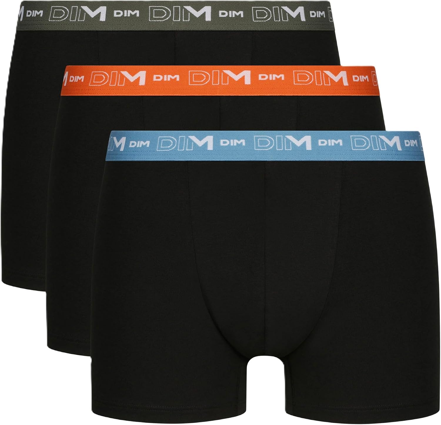 Detalle de DIM Lot de 3 Boxers Homme en Coton Stretch Respirant – Maintien Optimal sans Étiquette