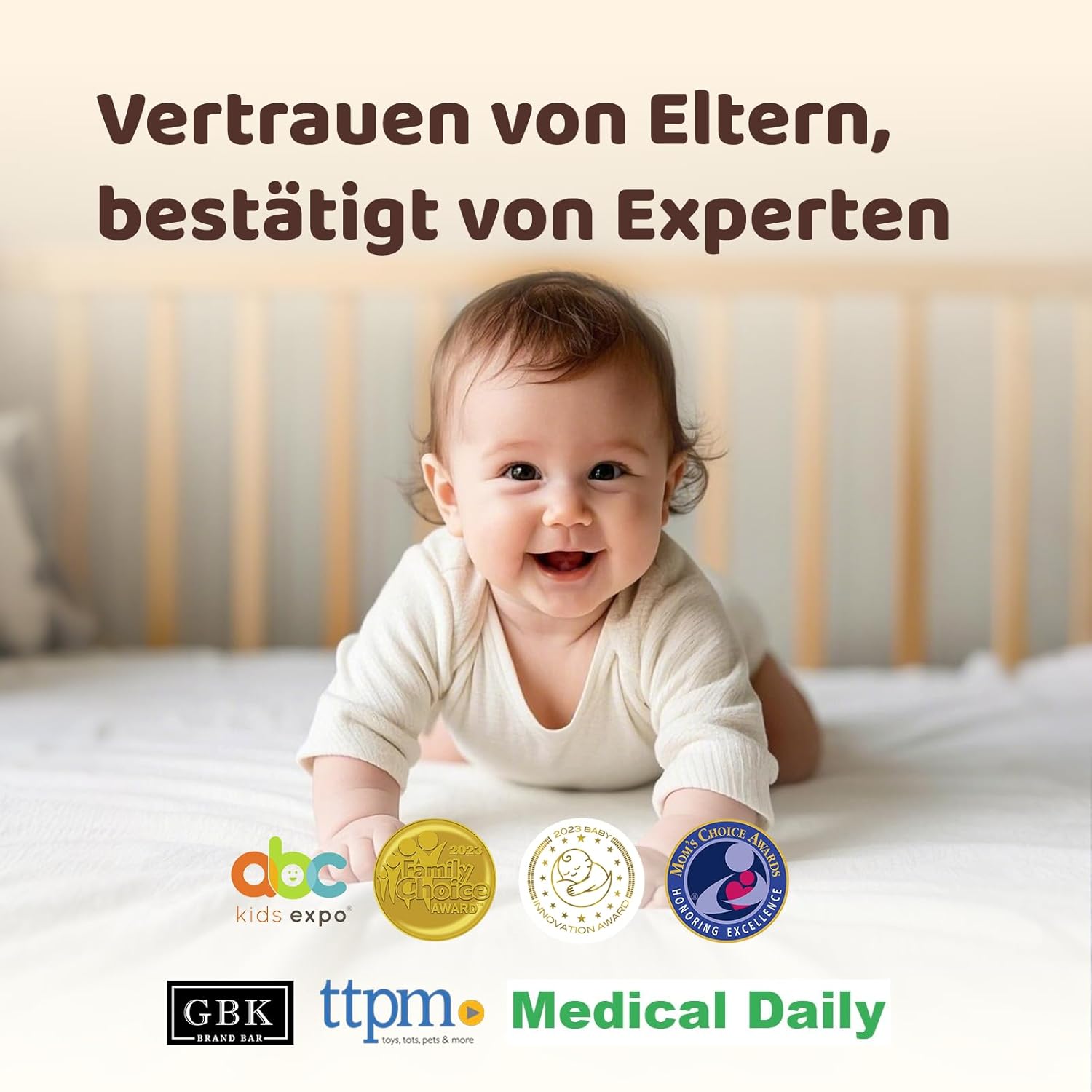 Thumbnail 1 de Netvue Blau Baby Kamera mit 4-in-1-Halterung, 1080P, Zwei-Wege-Audio, Bewegungserkennung & Schlafanalyse