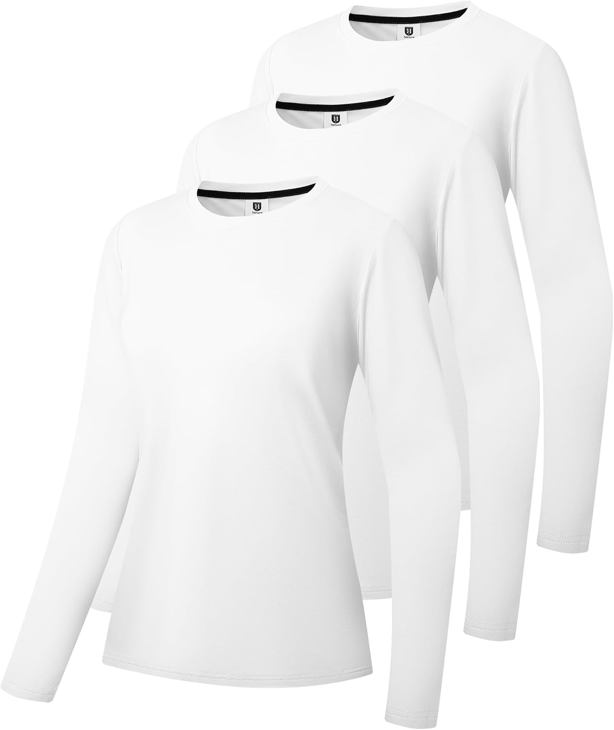 Thumbnail 4 de Damen Langarm-T-Shirts (3er- oder 5er-Pack) aus Baumwollmix – Classic-Fit Rundhals