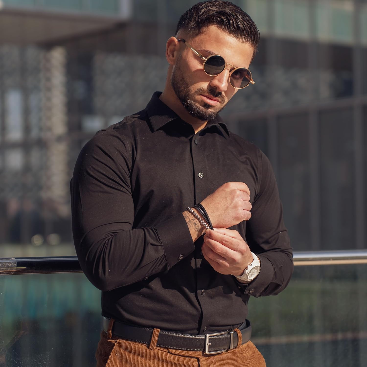 Thumbnail 4 de SERASAR Bracelet Homme Cuir Magnétique