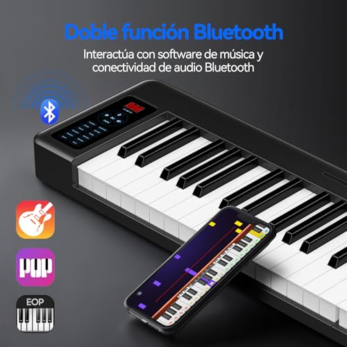 Thumbnail 6 de Rhymo Teclado Piano Plegable de 61 Teclas con Bluetooth MIDI