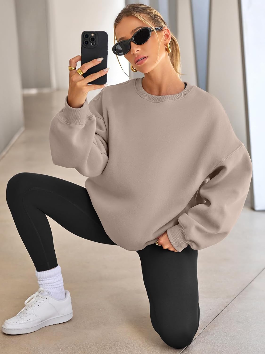Thumbnail 2 de EFAN Women's Oversized Sweatshirts Hoodies 50/50 Cotton-Polyester