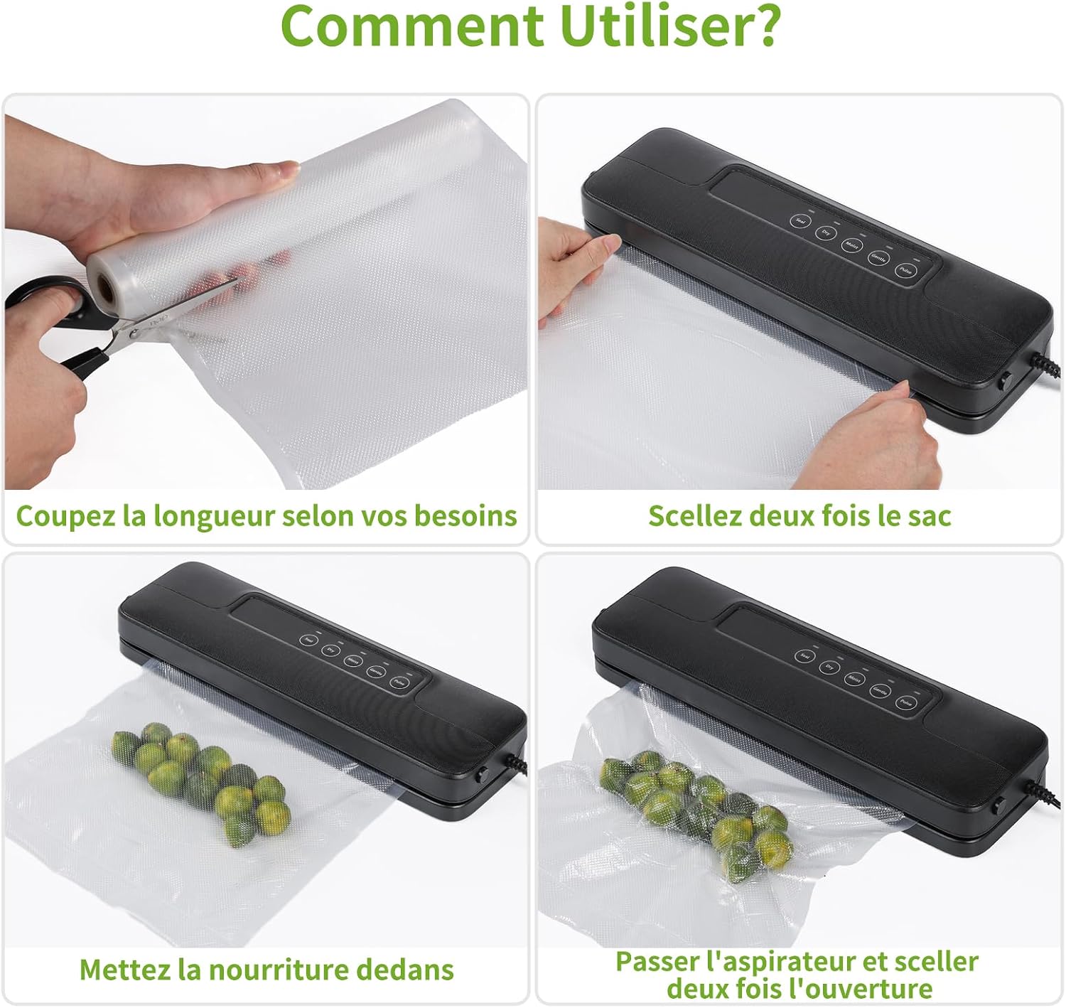 Thumbnail 6 de Vihoom Rouleau Sous Vide Alimentaire – 6 rouleaux 28x300 cm, sans BPA