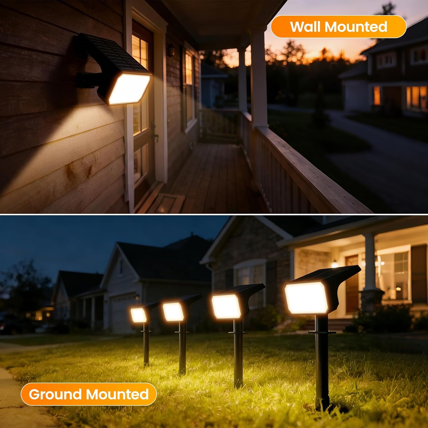 Detalle 2 de Fabrito SL-5051D Solar Spotlights, 8-Pack, 4 Modes, Warm White, IP67