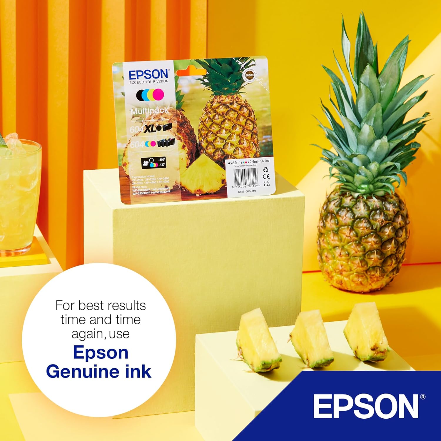 Thumbnail 3 de Epson 604 Pineapple Genuine Multipack: 4-Colour Ink Cartridges with Eco-Friendly Packaging