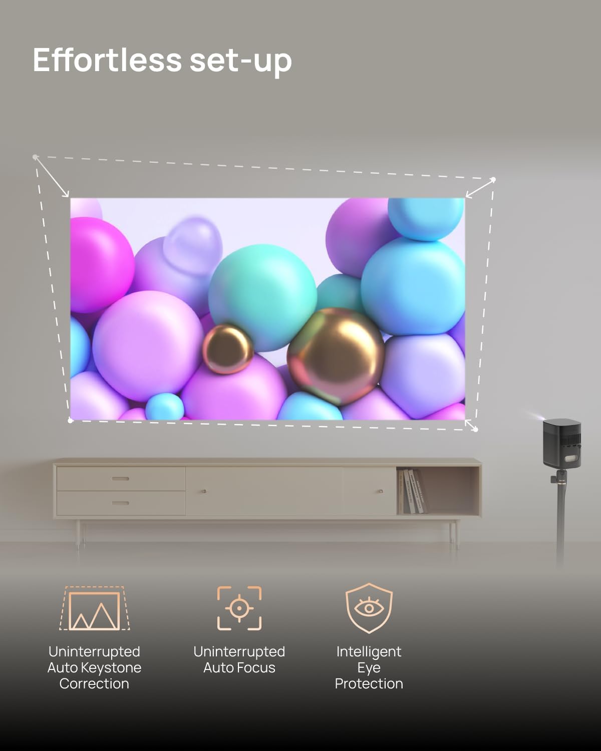 Detalle 2 de XGIMI MoGo 2 Pro (New) portable smart projector with Google TV and Netflix