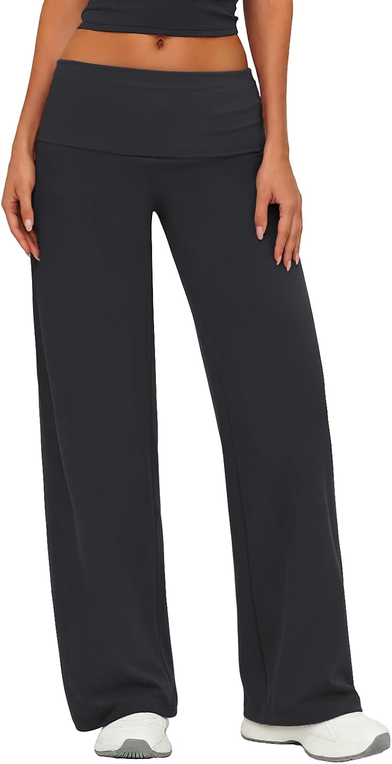 Detalle de COPYLEAF Wide-Leg Yoga Pants with Nylon-Lycra Waistband