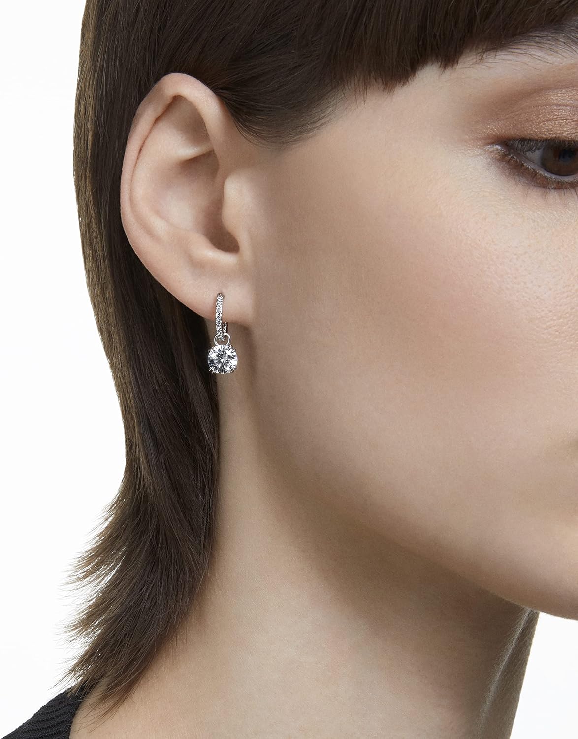 Thumbnail 3 de Swarovski Stilla Tropfenohrringe Rundschliff Weiß