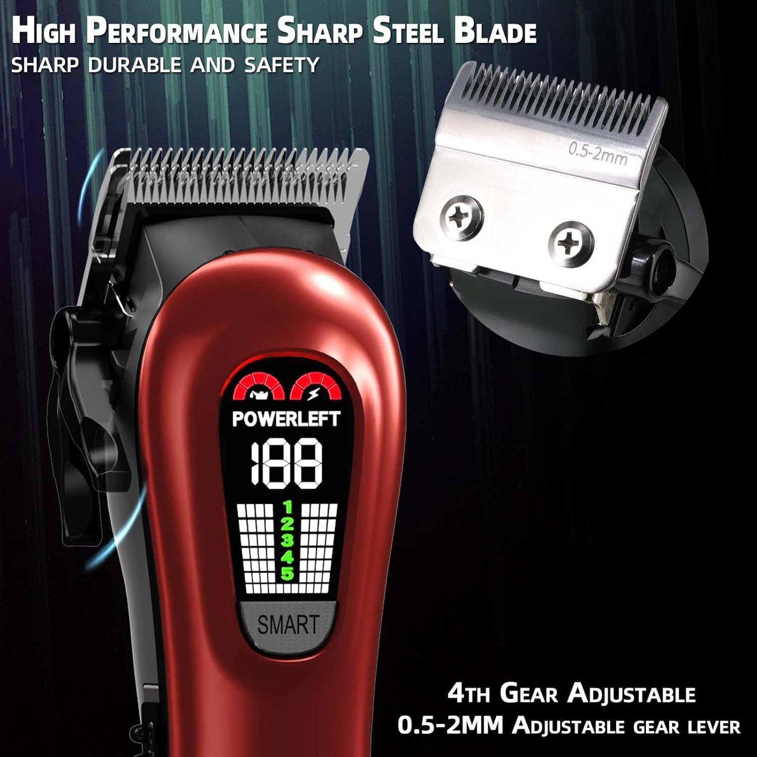 Detalle 2 de TCMKY Hair Clippers 200 min battery