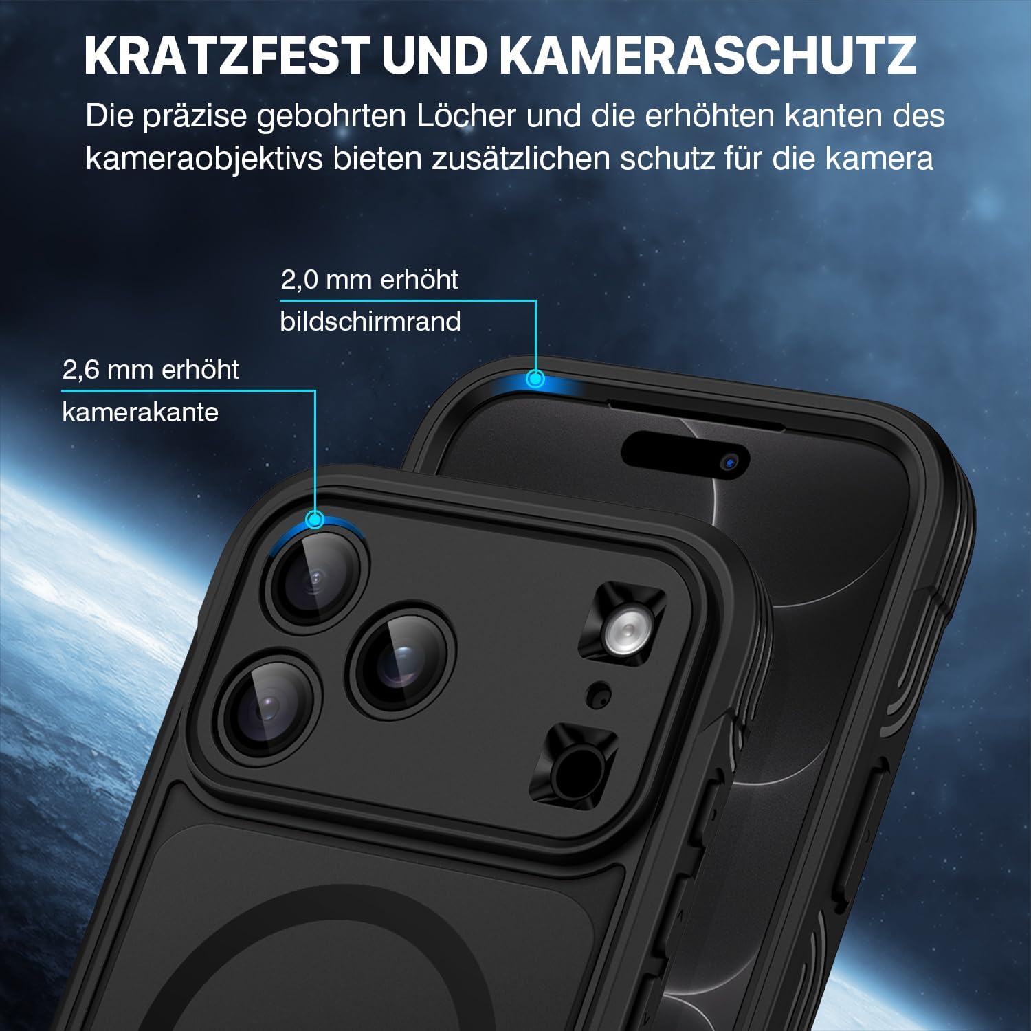 Thumbnail 6 de CENHUFO 18pro-black Privacy Case for iPhone 17 Pro/18 Pro with MagSafe