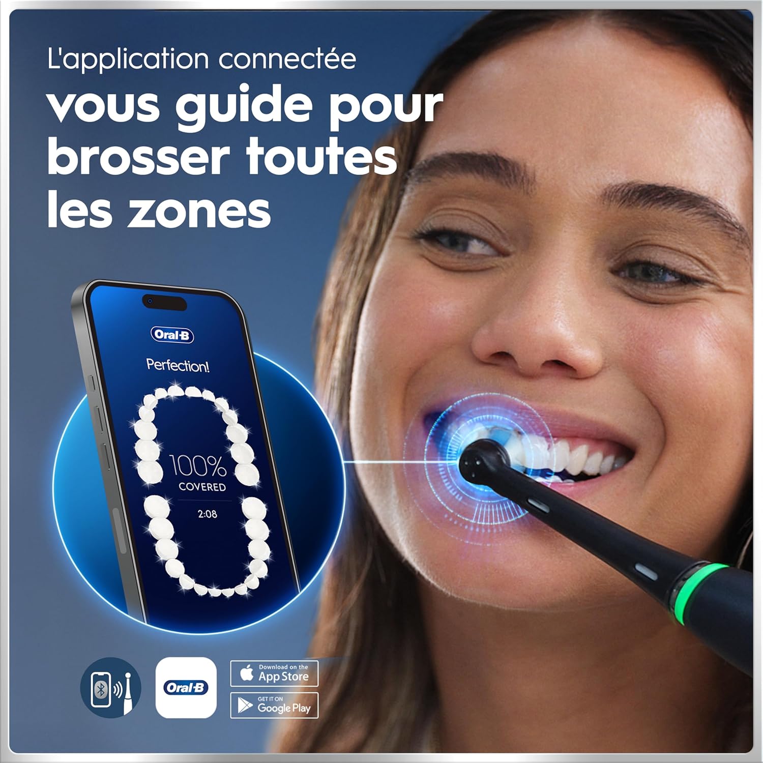 Thumbnail 1 de Oral-B iO 6 Noir — Brosse à dents électrique avec 3 brosses et étui de voyage