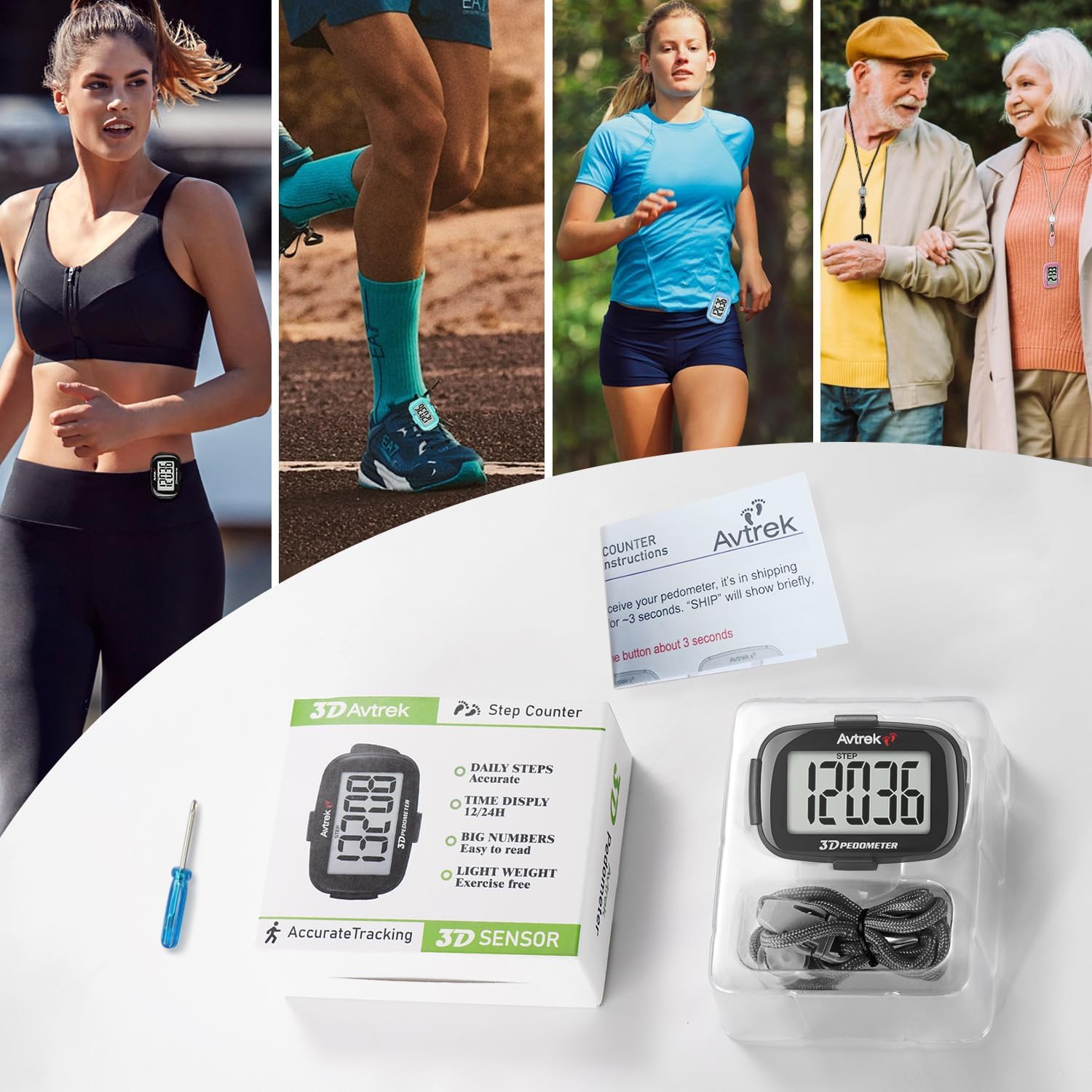 Detalle de Step counter AVTrek 3D pedometer