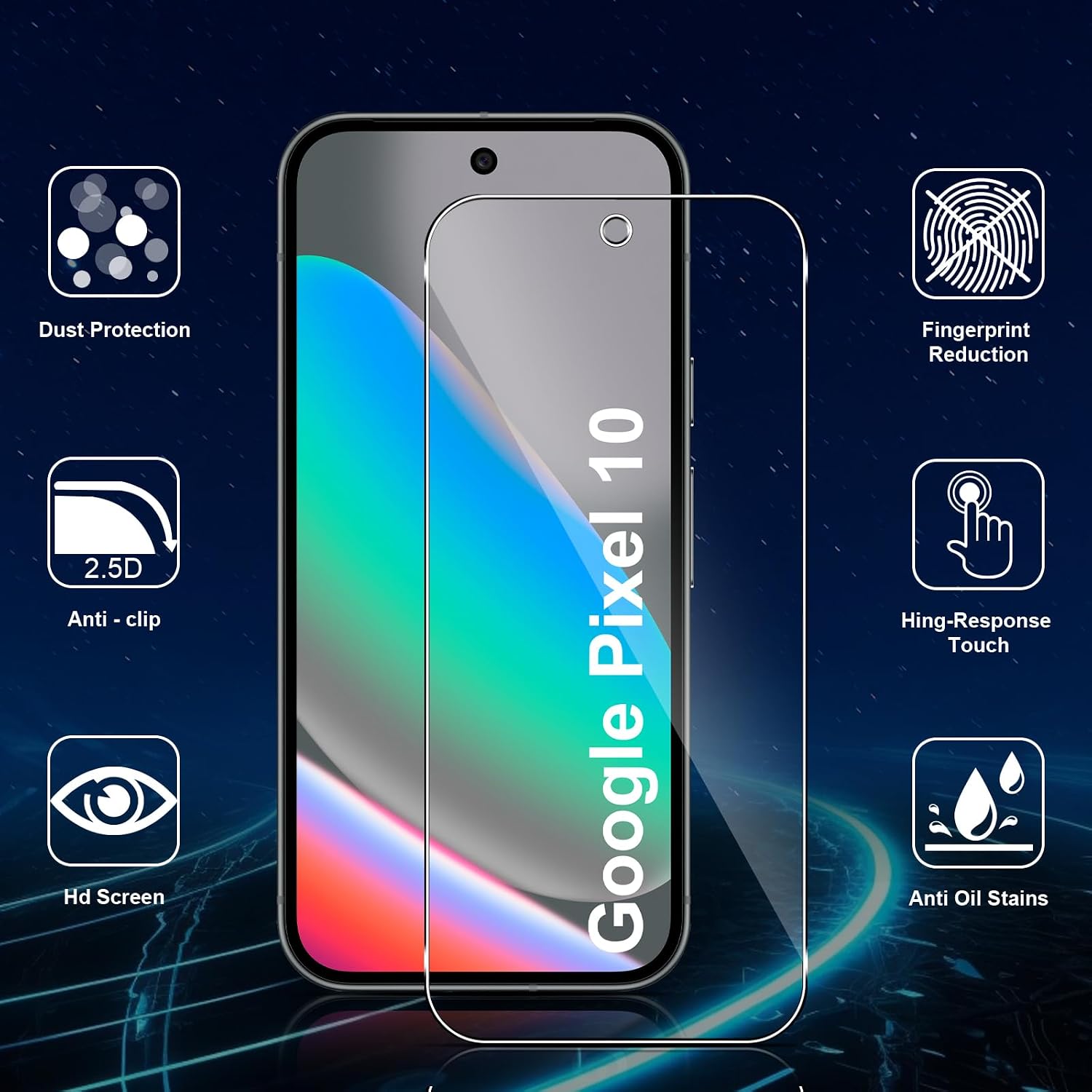 Detalle 2 de Panzerglas für Pixel 10 3er Set
