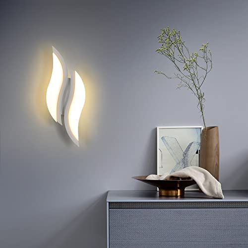 Detalle de Goeco Aplique Pared Interior LED 12W 3000K – Lámpara de Pared Moderna para Pasillo, Dormitorio y Sala