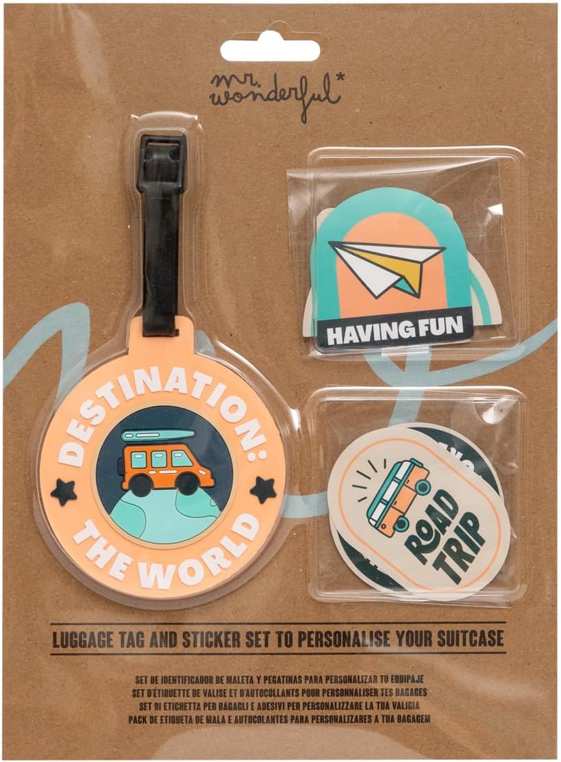 Thumbnail 4 de Mr. Wonderful – Étiquette de valise et set d’autocollants Destination: the world