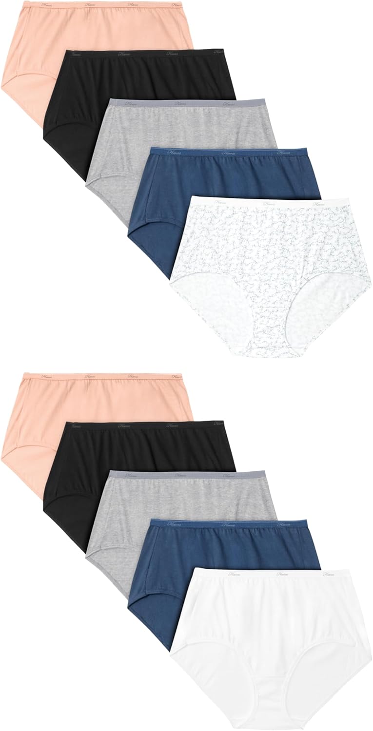 Thumbnail 2 de Hanes Women's 10-Pack Full-Coverage Cotton Blend Panties with Moisture-Wicking Comfort