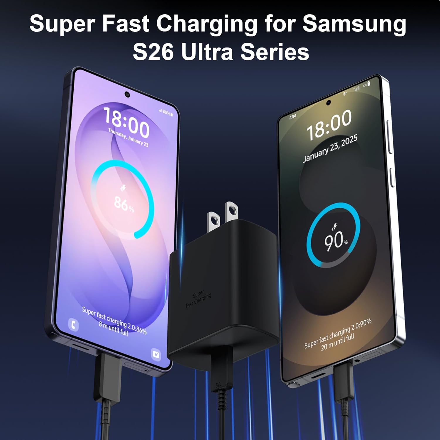 Thumbnail 3 de Samsung Galaxy S25 45W Fast Charger with 10FT Cable