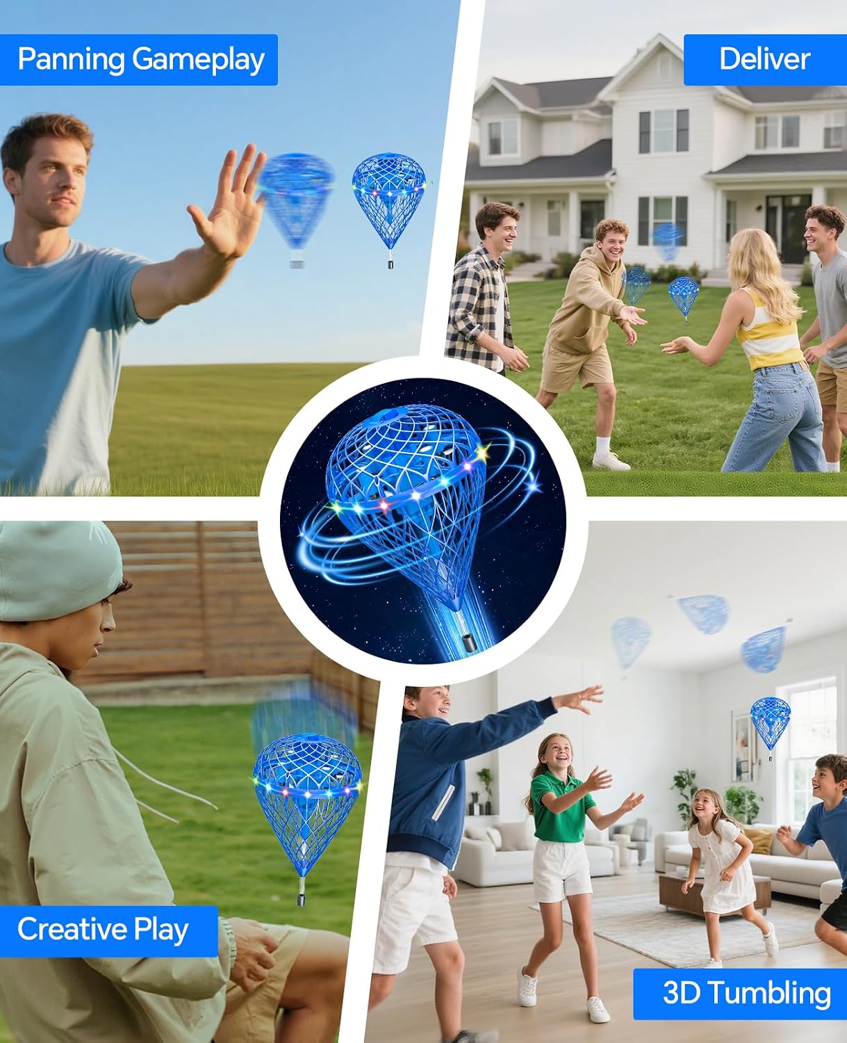 Thumbnail 4 de Flying Orb Ball Light-Up Hover Toy 3 Batteries