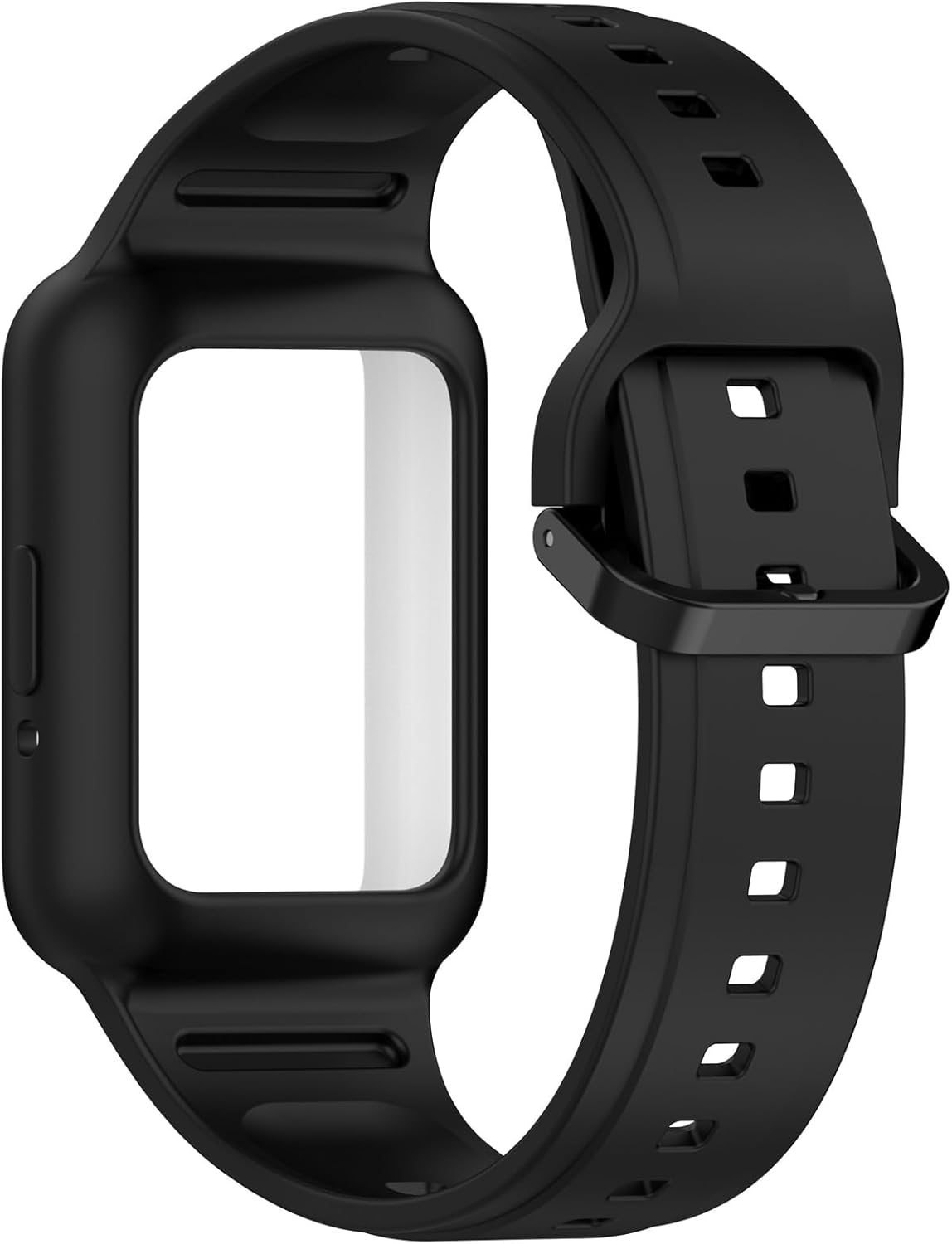 Detalle de LOKEKE Replacement TPU Band for Samsung Galaxy Fit 3 (Black+Grey) – Compatible