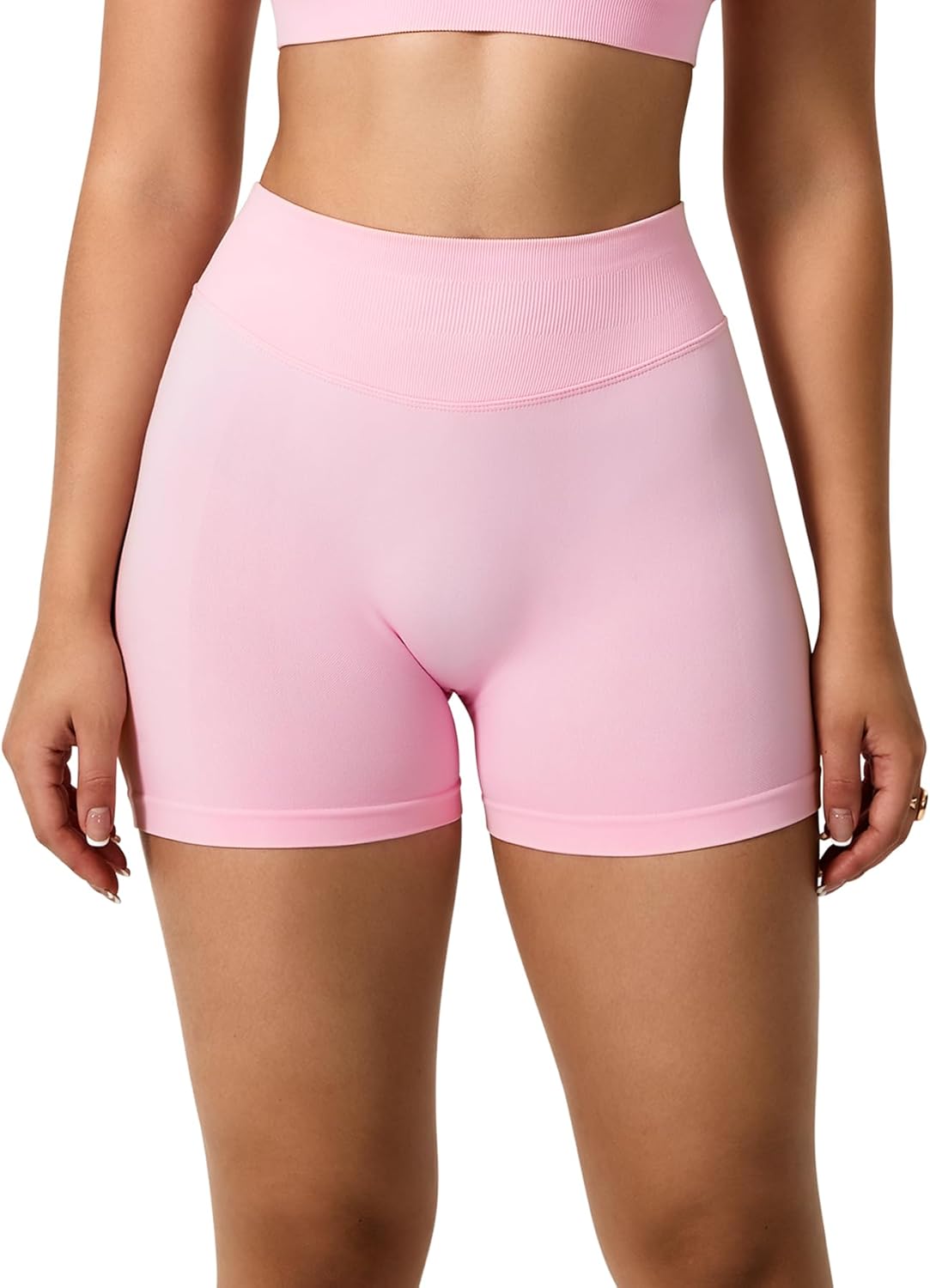 Detalle de TAYOEA Damen Sport Shorts Scrunch Kurze Sporthose – Nahtlos, Push Up, Butt Lifting