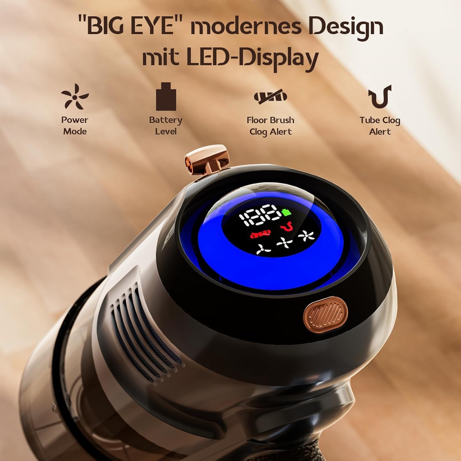 Thumbnail 5 de Akku Staubsauger 45000 Pa, 60 Min Laufzeit, 1,9 kg leicht – kabellos, 6-in-1 mit LED & Anti-Tangle-Bürste