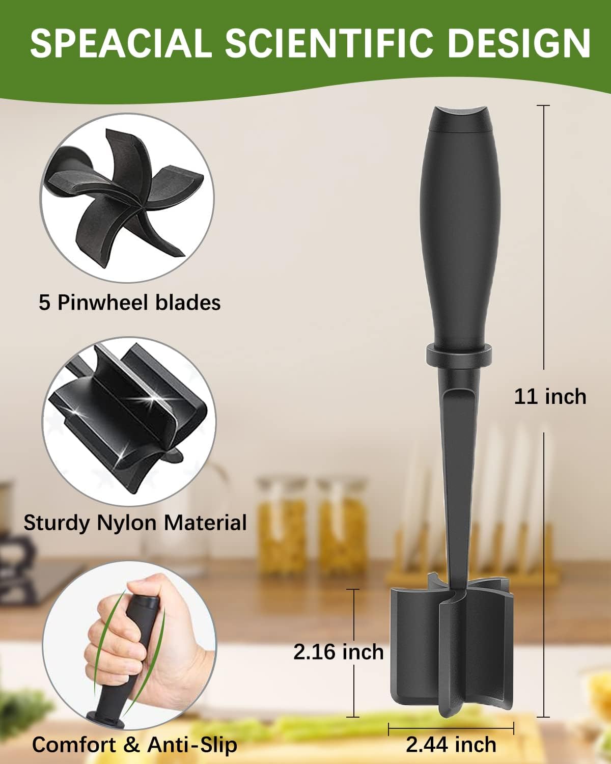 Thumbnail 3 de Upgrade Meat Chopper — Heat-Resistant Nylon Meat Masher for Ground Beef & Burgers