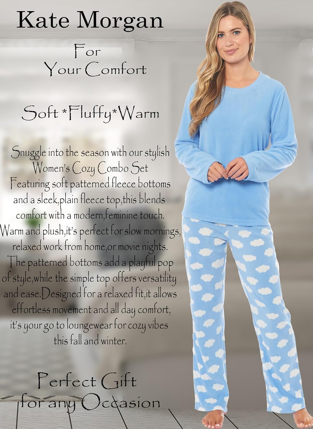 Thumbnail 4 de Kate Morgan Pyjamas Warm Fleece Set