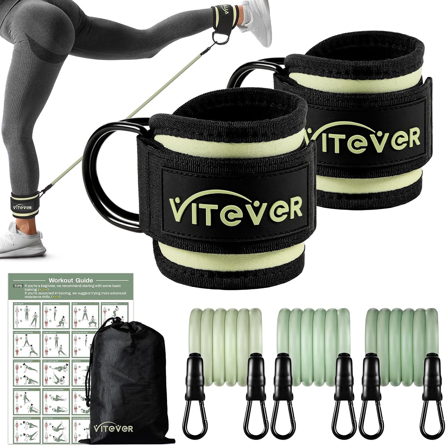 Detalle de VITEVER Ankle Resistance Bands, Latex