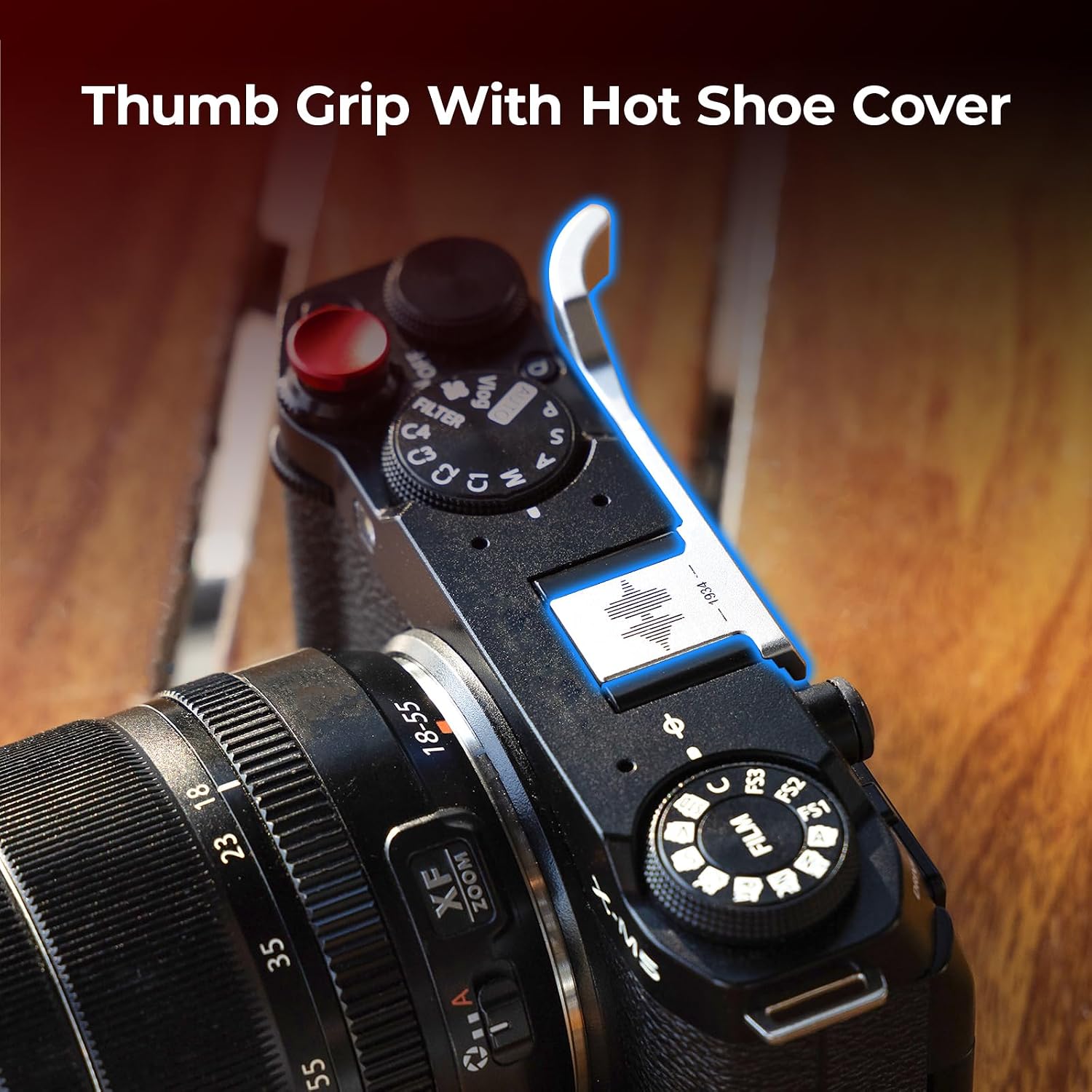 Detalle de SMALLRIG Daumengriff mit Blitzschuhabdeckung für FUJIFILM X-M5 (Silber) – 4877B