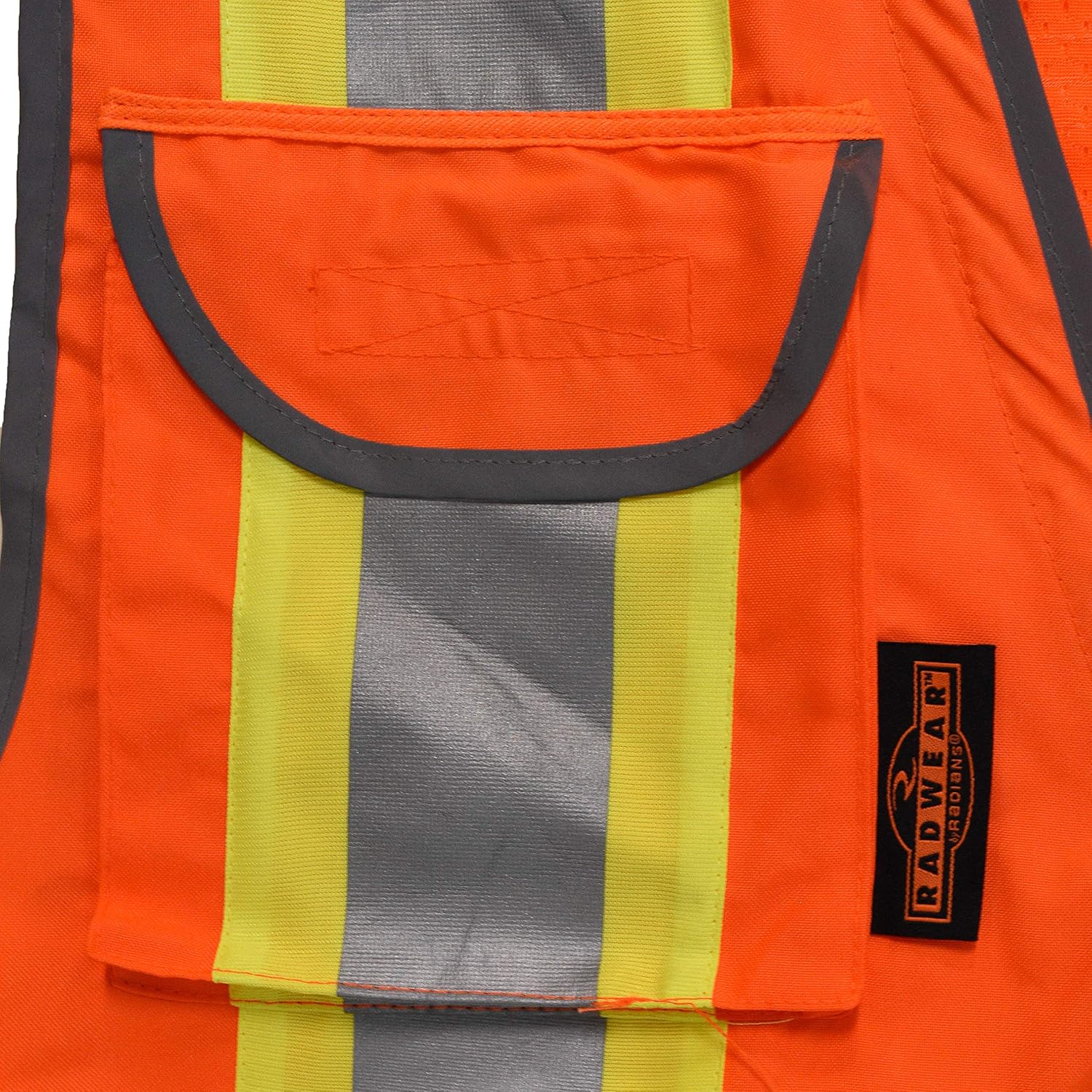 Thumbnail 5 de Radians SV55 Class 2 Heavy Woven Two Tone Engineer Vest with Padded Neck – Orange, Large