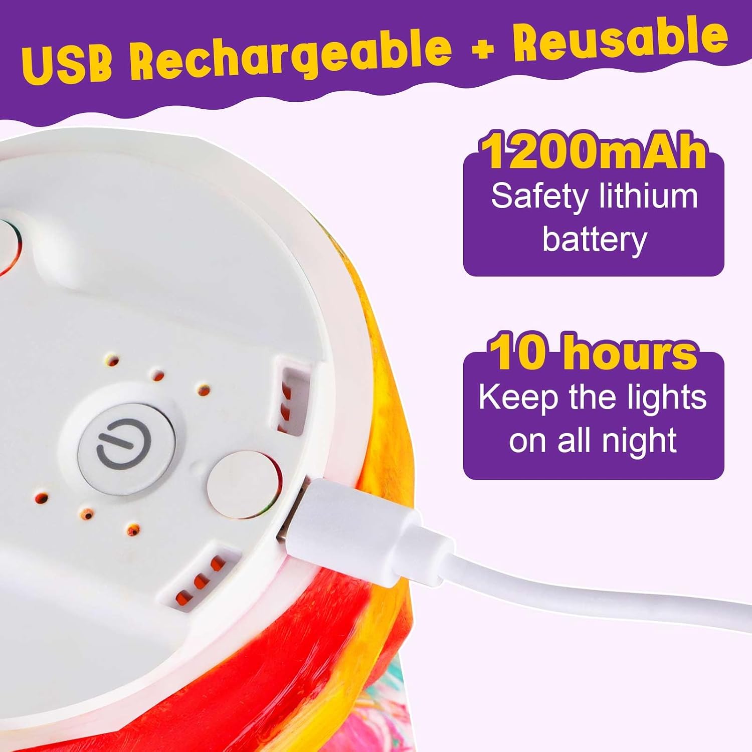 Detalle 2 de EPUMP Paint Your Own Cat Lamp Kit (Rechargeable 1200mAh) with 2 Light Modes