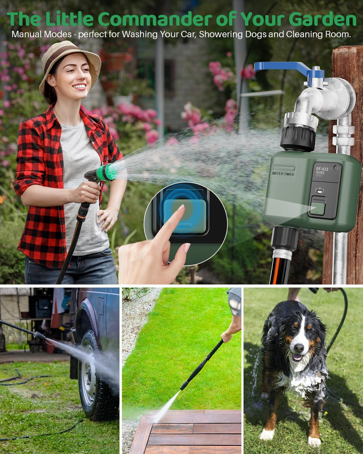 Thumbnail 6 de Shrivee WiFi Water Timer (1 Zone) Smart Sprinkler Timer for Garden Hose with long-range RF and app/voice control