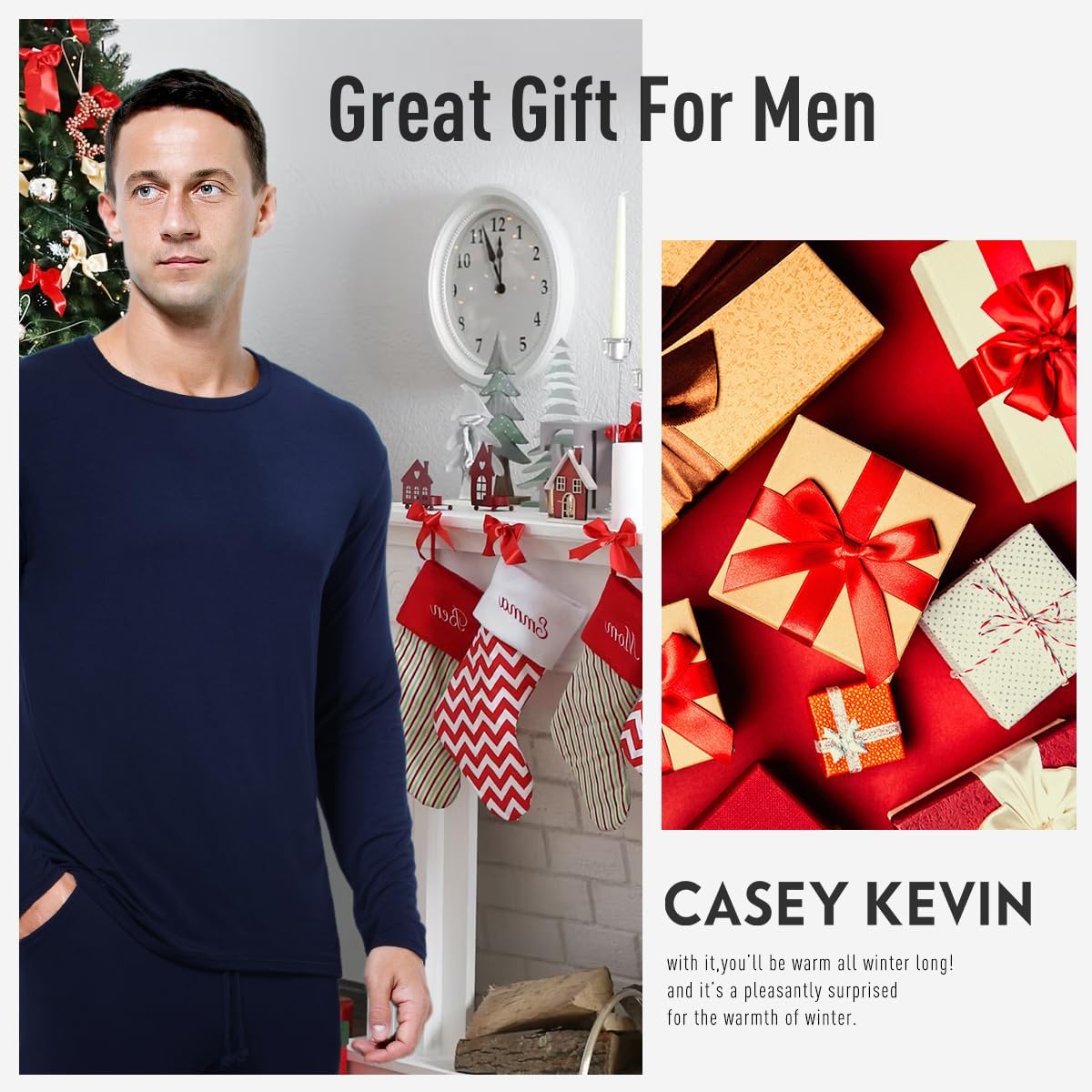 Thumbnail 5 de Casey Kevin Mens Pyjamas Set